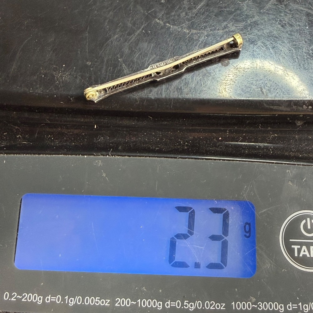 Vintage Sterling Silver Bar Brooch - Picture 11 of 14